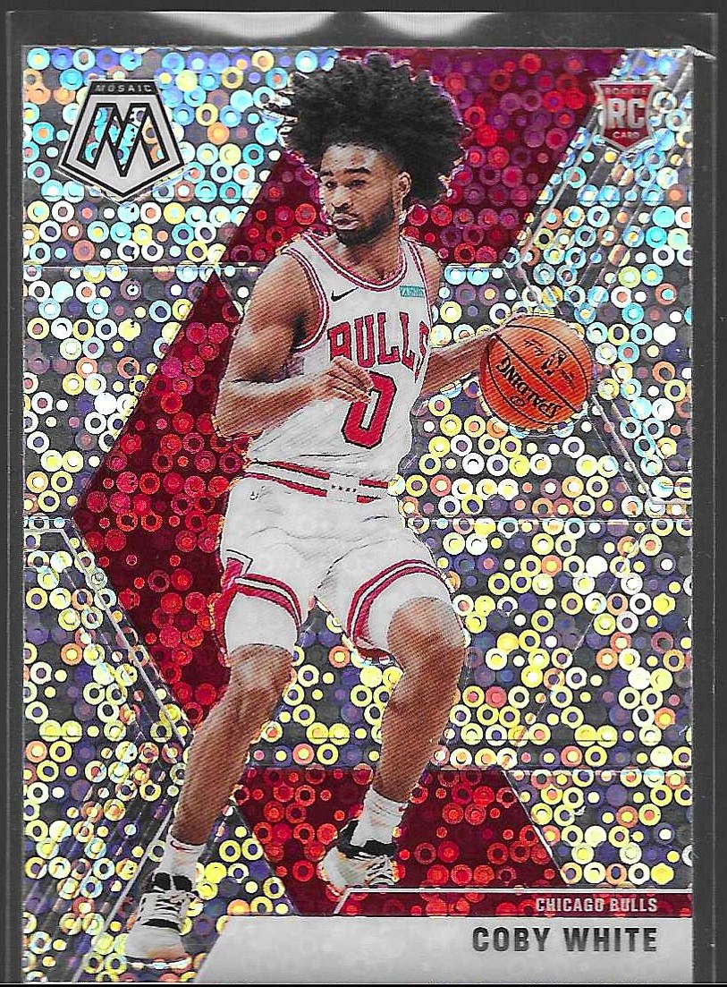 Coby White 2019-20 Mosaic Fast Break Disco Prizm RC #211 Chicago Bulls