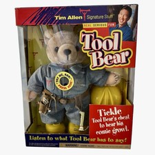 TIM ALLEN Interactive Vintage TOOL BEAR Tool Belt Hard Hat Helmet Plush Figure