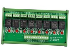 DIN Rail Mount 8 SPDT Power Relay Interface Module. Operating Voltage: DC