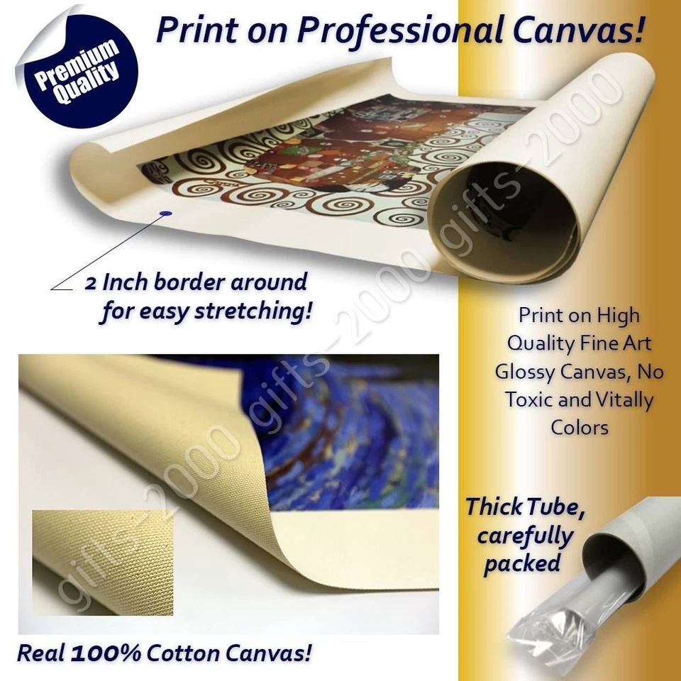 Tree Of Life by Gustav Klimt | Canvas (Rolled) | 3 Panels Wall art artwork HD - Image 3 of 4