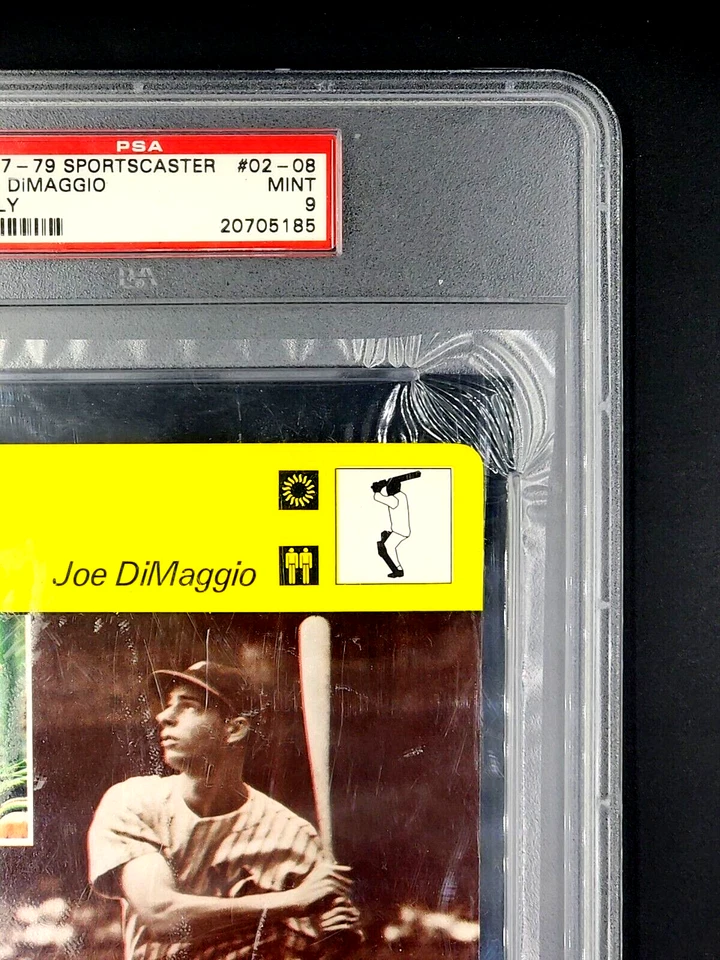 1977 - 79 Sportscaster 意大利印刷版 02-08 Joe DiMaggio HOF PSA 9 仅 2 高 — 第 4/4 张图片