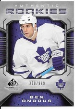 2006-07 SP Game Used BEN ONDRUS rookie card #154