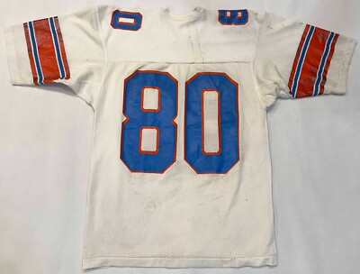 Vintage Champion #80 Football Jersey Sz M White USA Screened | eBay