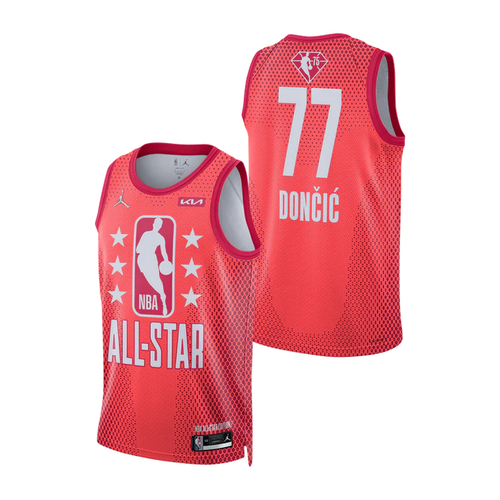 Jordan Luka Doncic 2022 NBA All Star Swingman Jersey DH8042 610 Red Size M
