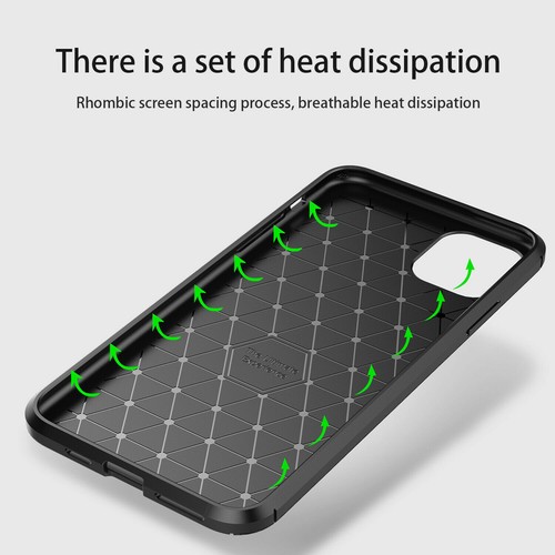 For iPhone 11 Carbon Fiber Shockproof Soft Slim Protective Luxury Case - Picture 3 of 7