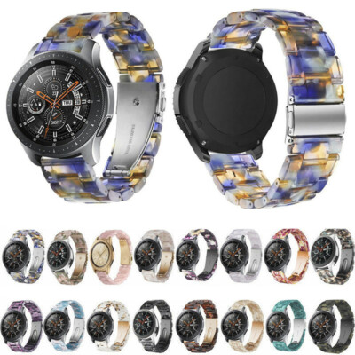 For Samsung Galaxy Watch 3 4 5 6 Active 2 40/44mm Resin Bracelet Link Band Strap