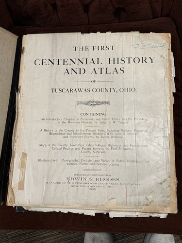 1908 Tuscawarus County Ohio Atlas And Centennial History - Picture 3 of 14