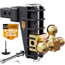 Trailer Hitch Fits 2 Inch Receiver 6 Inch Adjustable Drop Hitch Tril-ball Tow