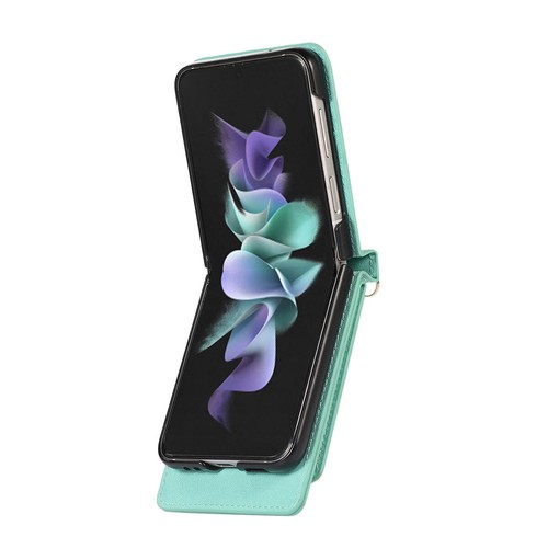 Funda de cuero con espejo abatible de rejilla de lujo para Samsung Galaxy Z Flip3 4 5 6 - Imagen 37 de 48