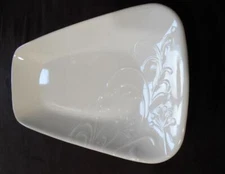 ❤ HTF Corelle CHERISH 10x5 APPETIZER TRAY Embossed Serving Platter Oblong Plate