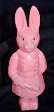MINTY ANTIQUE 1920S VTG CELLULOID EASTER BUNNY PINK VISCOLOID 4.5" POLICEMAN