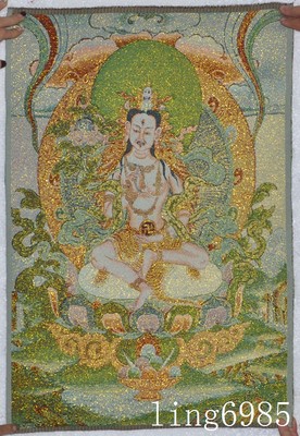 Tibet Buddhism White Tara Evil spirits bless Statue thangkas tangka 