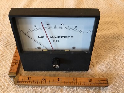 API Instruments DC Milliamperes Panel Meter 0-1ma Model 503L, 9 Pin Male Plug