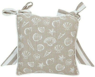 Stuhlkissenhülle 40 x 40 cm Baumwolle maritim Muscheln Sea Shells Clayre & Eef