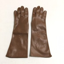 Vintage Vogue Mont Brown Embroidered Gloves One Size Fits Most Made in Japan