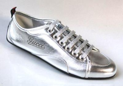 gucci silver tennis shoes