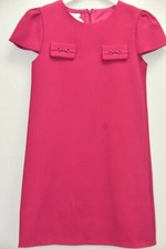 $355 New GUCCI Kids Girls Dress Horsebit LOGO  Pink Cap Sleeve WOOL Fuchsia 10