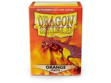 Matte Orange 100 ct Dragon Shield Sleeves Standard Size