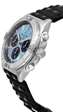 Breitling Chronomat B01 Auto 42mm Blue Dial Rubber Men's Watch PB0134101C1S2 2