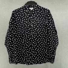COS Shirt Black White Spot Print UK 10 EU 38 Women’s Button Up Long Sleeve Cotto