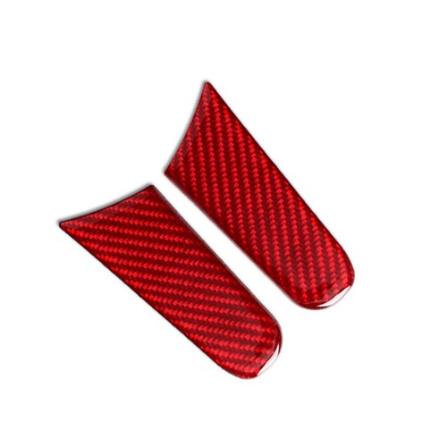 Red Carbon Fiber Car Side Rearview Mirror Trim Cover For Porsche Macan 2015-19 - Picture 5 of 6