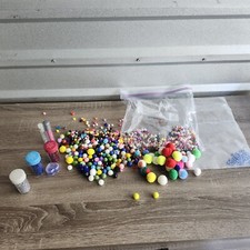 LOT Arts Craft Kids Supplies Beads, Glitter, Marble Etc.
