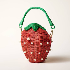 kate spade x target strawberry purse woven