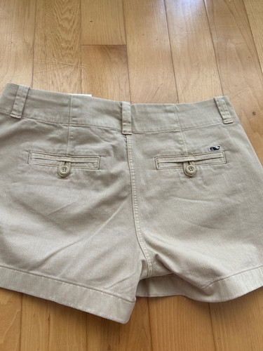 VINEYARD VINES WOMEN’S HERRINGBONE 3.5” ED SHORTS SIZE 6 SAND NWT - Picture 6 of 7