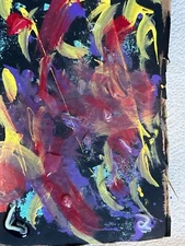 Beautiful piece of art/painting, rainbow and it is good condition