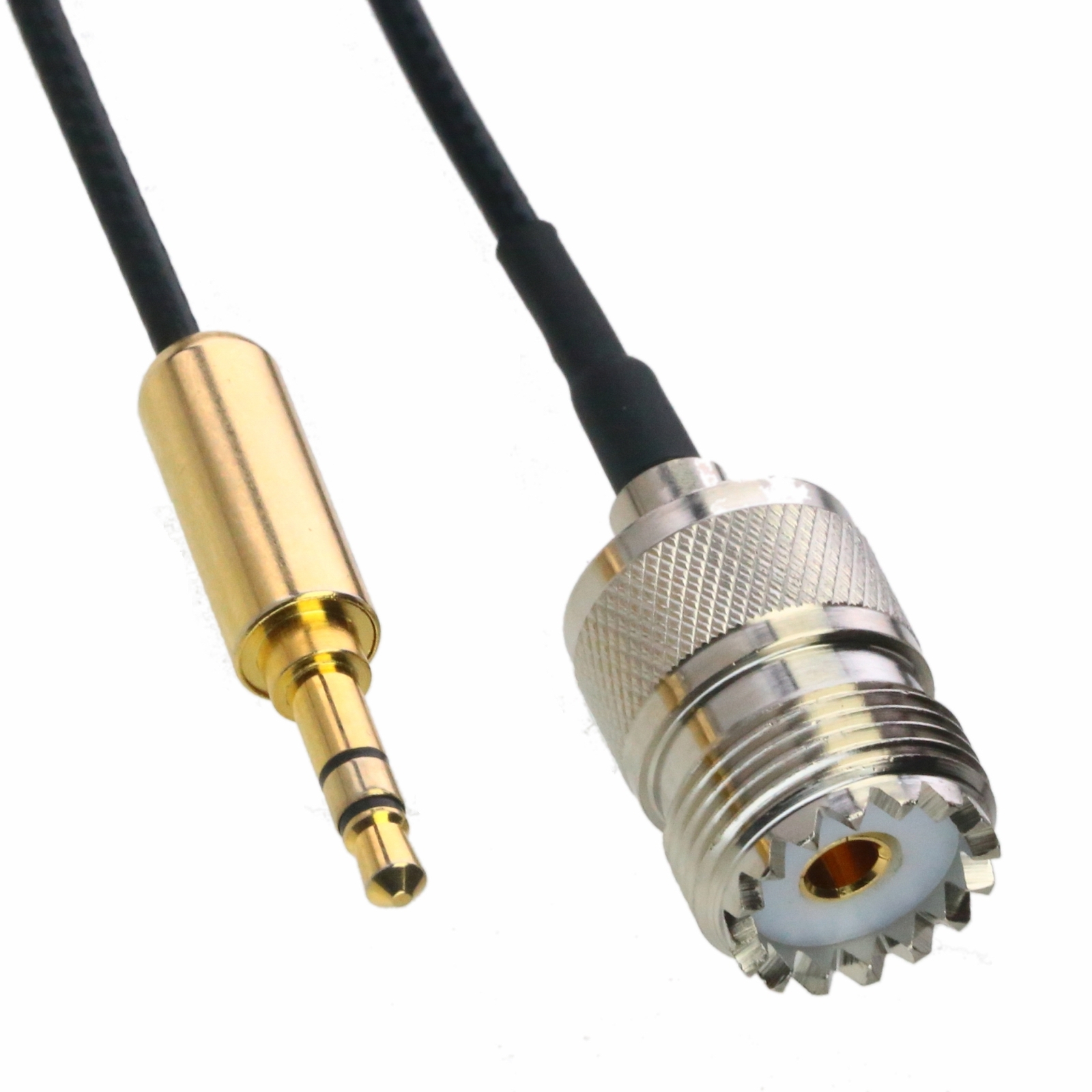 SO239 UHF to 3.5mm Stereo TRS Plug Car Radio Antenna Cable 4