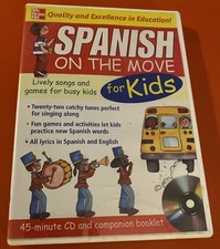 Spanish on the Move for Kids 1CD  Guide : Lively Songs and Games for Busy...