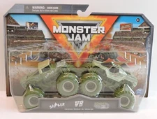 2024 MONSTER JAM SERIES TRUCKS 1:64 DOUBLES PACK - SHAKER vs SOLDIER FORTUNE