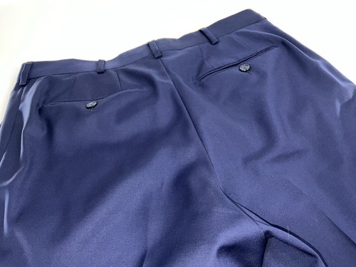 MyTaylor.com Bespoke Barberis Dress Pants 34x30 Blue Super 110s Flat YGI H3-50 - Picture 5 of 10