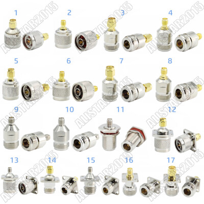 1x N Type Male Female to SMA RP-SMA Male Female Plug Jack RF Adapter Connector