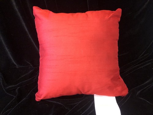 Beaded Christmas Snowflake Pillow 12”x12” - Picture 3 of 5