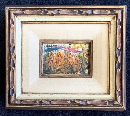 Pascal Cucaro signed painting of a party scene San Francisco California - Picture 3 of 7
