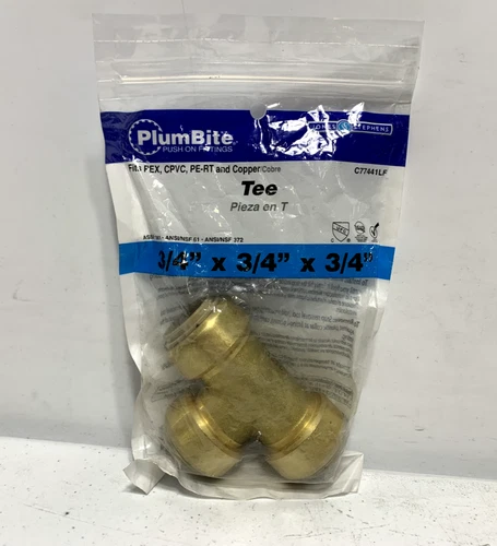 Jones Stephens C77441LF Plumbite Tee Fitting 3/4" x 3/4" x 3x4" - Picture 1 of 6