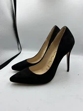 GUCCI Black Suede High Heels Stiletto Pumps  Size 37 US Womens Size 6.5-7