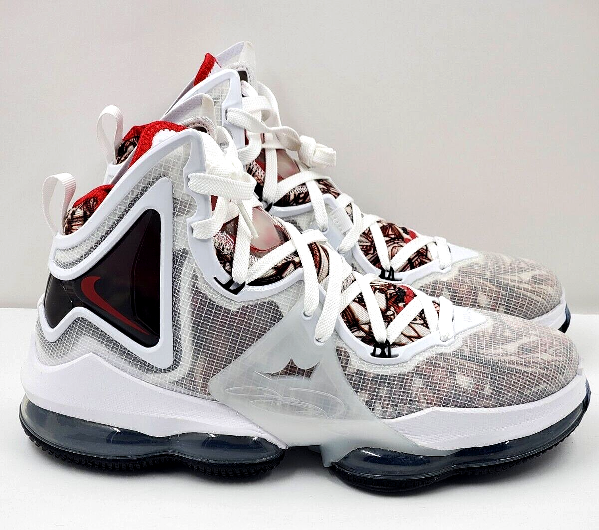 Nike LeBron XIX 19 Sketch White UNIVERSITY Red Mens Size 10  display picture 2