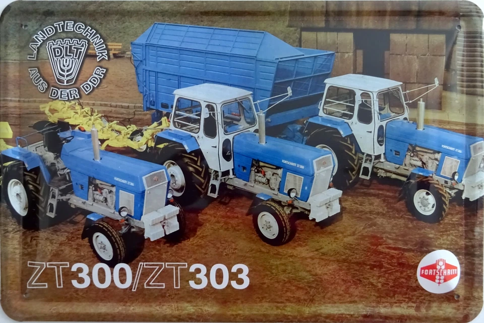 VIELESGUENSTIG BY ROBBY WANKA Blechschild Schild 20x30 cm - Fortschritt ZT300 ZT303 Traktor Trecker DDR