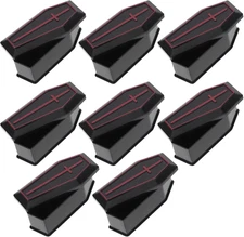 8Pcs Halloween Coffin Boxes Plastic Candy Jewelry Boxes Tiny Coffin Trick or Tre