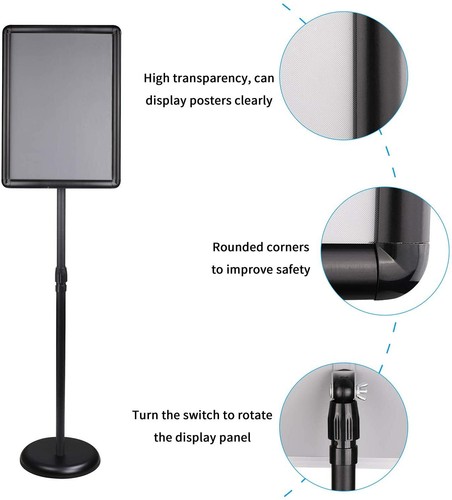 Poster Sign Holder Floor Standing 8.5"x11" for Outdoor and Indoor Display - Picture 5 of 8