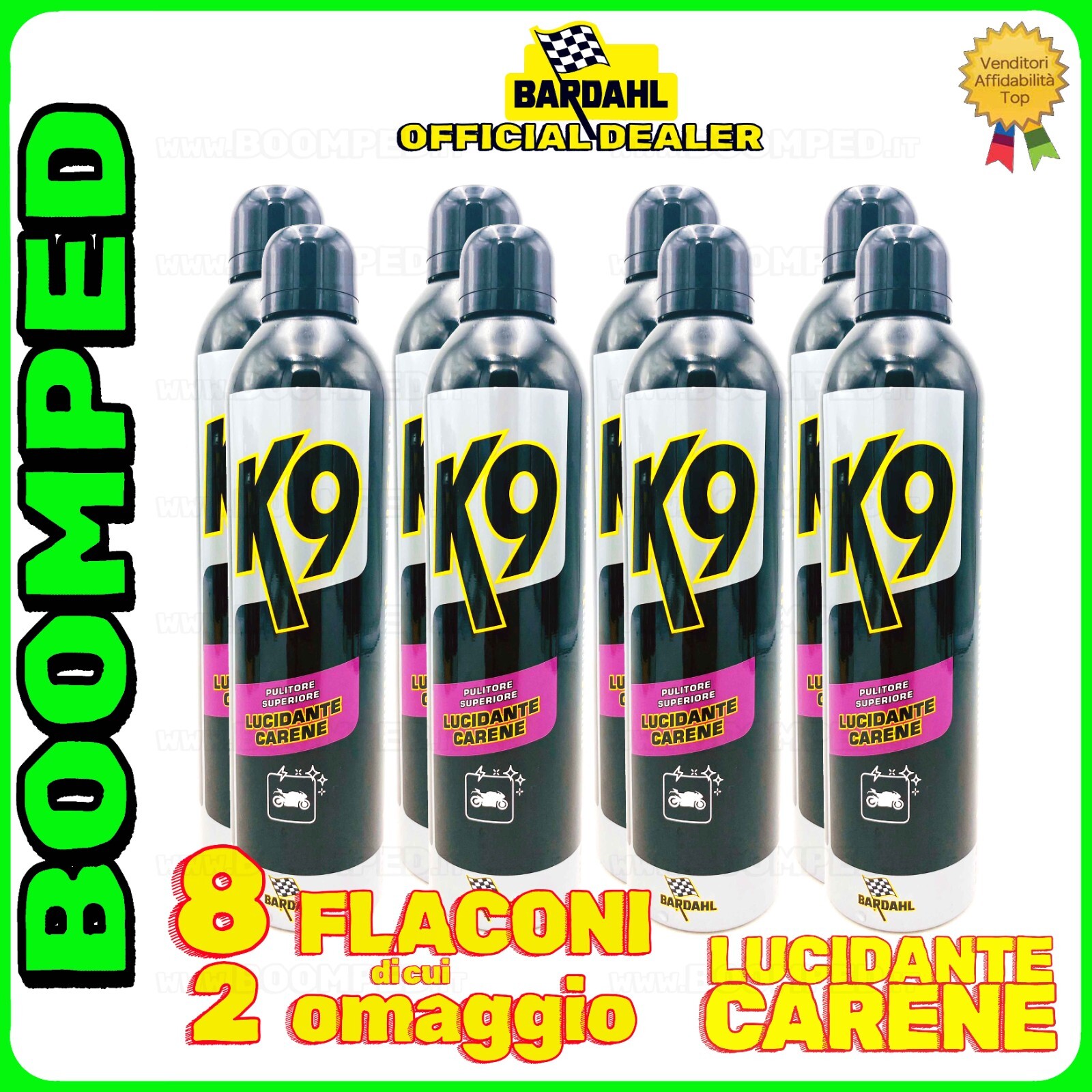 Bardahl K9 Lucidante Carene 8x400ml - Lucidatura Professionale Moto Auto