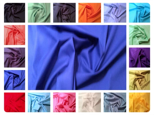 100% Cotton Poplin Plain Solid Fabric Material - 112cm wide - Rose & Hubble
