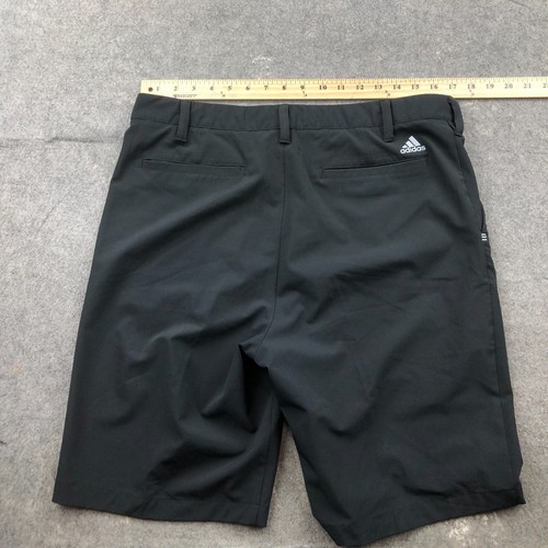 Adidas Shorts Men 32 Black Golf Flat Front Anit Slip Grip Waist 11" Inseam - 第 7/9 張圖片
