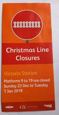 Network Rail - Victoria Station - Christmas Line Closure 23/12/18-1/1/19 Flyer