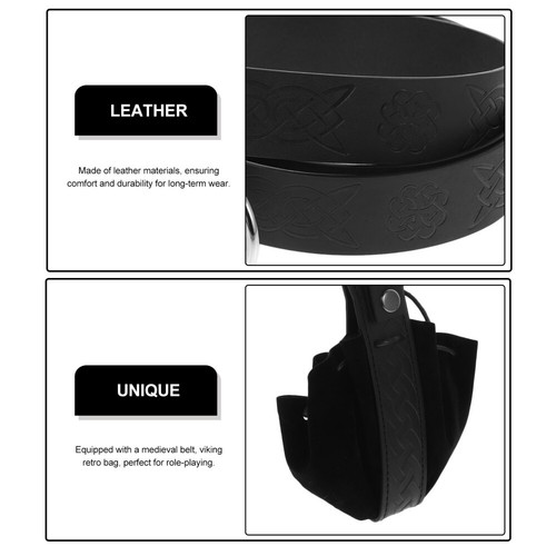 Knight Belt Scabbard Bag Man Pouches for Men Party Festival Cosplay Medieval - Imagen 3 de 12