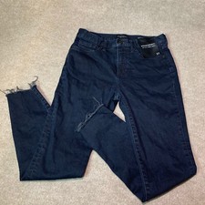 Banana Republic Mid Rise Skinny Ankle Jeans Stretch Womens 27 Dark Blue 28W 26L