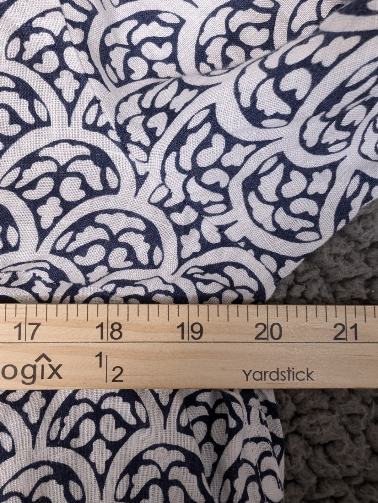 Talbots Top Linen Blouse Split Neck Pullover Blue… - image 9