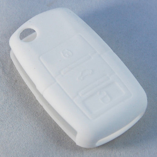 HQRP White Folding Flip Key FOB Case Shell Cover for VW Passat Beetle 2002-2007 - Zdjęcie 1 z 4